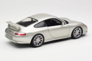 Porsche 911 996 GT3 Ezüst Hot Wheels 1:18 C2590 Fém – 3. kép a 8-ből