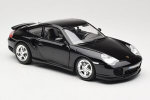 Porsche 911 996 Turbo Fekete Bburago 1:18 18-12030 Fém – 6. kép a 8-ből