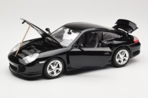 Porsche 911 996 Turbo Fekete Bburago 1:18 18-12030 Fém – 2. kép a 8-ből