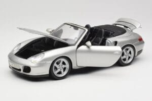 Porsche 911 996 Turbo Kabrió Ezüst Maisto 1:18 31660 Fém – 2. kép a 8-ből