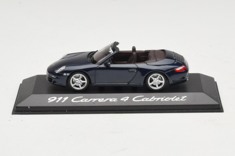 Porsche 911 997 Carrera 4 Kabrió Sötétkék Minichamps 1:43 WAP02015216-P1 Fém