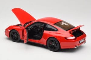 Porsche 911 997 Carrera 4S Piros Norev 1:18 187510 Fém – 5. kép a 8-ből