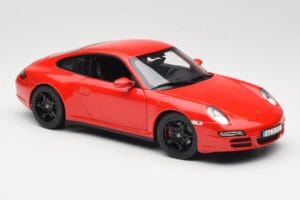 Porsche 911 997 Carrera 4S Piros Norev 1:18 187510 Fém – 6. kép a 8-ből
