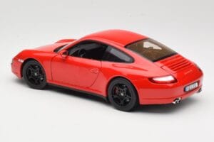 Porsche 911 997 Carrera 4S Piros Norev 1:18 187510 Fém – 7. kép a 8-ből