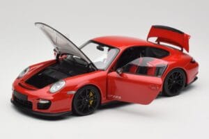 Porsche 911 997 GT2 RS Piros Fekete Felnikkel Minichamps 1:18 100069407 Fém – 2. kép a 8-ből