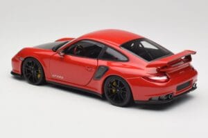 Porsche 911 997 GT2 RS Piros Fekete Felnikkel Minichamps 1:18 100069407 Fém – 7. kép a 8-ből