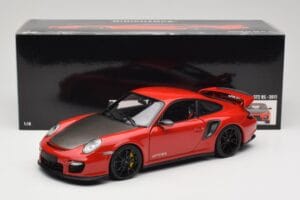 Porsche 911 997 GT2 RS Piros Fekete Felnikkel Minichamps 1:18 100069407 Fém – 8. kép a 8-ből