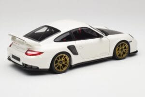 Porsche 911 997 GT2 RS Fehér & Arany Felnik Minichamps 1:18 100069406 Fém – 3. kép a 8-ből