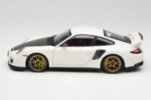 Porsche 911 997 GT2 RS Fehér & Arany Felnik Minichamps 1:18 100069406 Fém – 4. kép a 8-ből