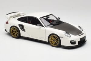 Porsche 911 997 GT2 RS Fehér & Arany Felnik Minichamps 1:18 100069406 Fém – 6. kép a 8-ből