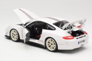 Porsche 911 997 GT3 RS 4.0 Fehér Bburago 1:18 18-11036 Fém – 5. kép a 8-ből