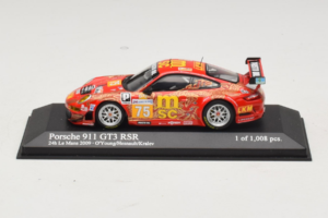 Porsche 911 997 GT3 RSR #75 O. Young / P. Hesnault 24 Hours of Le Mans 2009 Minichamps 1:43 400096975 Fém