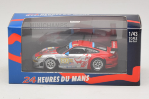 Porsche 911 997 GT3 RSR #80 J. Bergmeister / S. Neiman / D. Law 24 Hours of Le Mans 2009 Minichamps 1:43 400096980 Fém – 4. kép a 4-ből