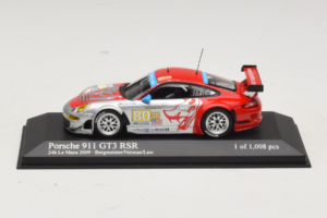 Porsche 911 997 GT3 RSR #80 J. Bergmeister / S. Neiman / D. Law 24 Hours of Le Mans 2009 Minichamps 1:43 400096980 Fém