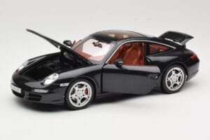 Porsche 911 997 Targa Fekete Norev 1:18 187506 Fém – 2. kép a 8-ből