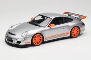 Porsche 911 997.1 GT3 RS Ezüst Narancssárga Felnikkel Minichamps 1:18 155062120 Fém