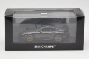 Porsche 911 997.2 GT2 RS Fekete Arany Felnikkel Minichamps 1:43 400069402 Fém – 4. kép a 4-ből