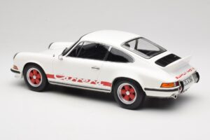Porsche 911 Carrera RS 2.7 Grand Prix White With Red Norev 1:12 127514 Fém – 5. kép a 6-ből