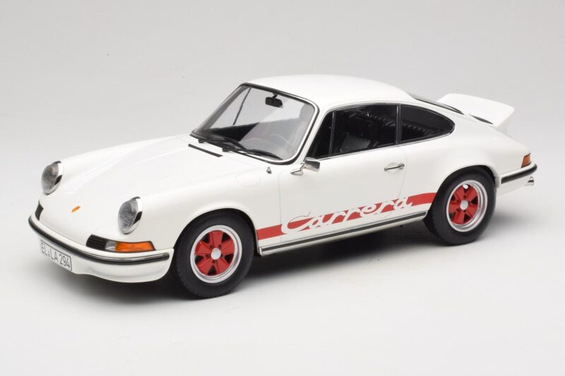 Porsche 911 Carrera RS 2.7 Grand Prix White With Red Norev 1:12 127514 Fém