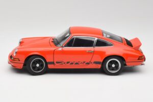 Porsche 911 Carrera RS 2.7 Narancssárga & Fekete Csíkok AUTOart 1:18 78054 Fém – 4. kép a 8-ből