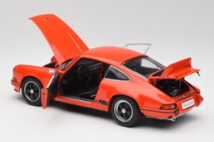 Porsche 911 Carrera RS 2.7 Narancssárga & Fekete Csíkok AUTOart 1:18 78054 Fém – 5. kép a 8-ből