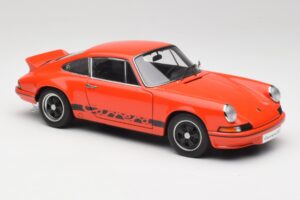 Porsche 911 Carrera RS 2.7 Narancssárga & Fekete Csíkok AUTOart 1:18 78054 Fém – 6. kép a 8-ből