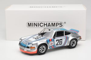Porsche 911 Carrera RSR Group 4 GT #26 Martini Racing H. Muller / G. van Lennep GT Class Winner 1000 km Dijon 1973 Minichamps – 6. kép a 6-ből
