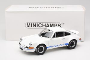 Porsche 911 Carrera RSR Group 4 GT Fehér & Kék 1973 Minichamps 1:18 107065020 Fém – 6. kép a 6-ből
