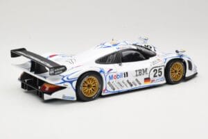 Porsche 911 GT1 #25 Porsche AG U. Alzen / J. Muller / B. Wollek 24 Hours of Le Mans 1998 Maisto 1:18 56052 Fém – 3. kép a 8-ből