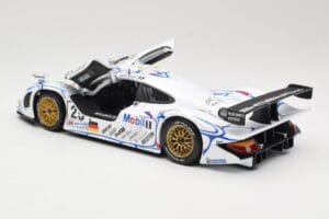 Porsche 911 GT1 #25 Porsche AG U. Alzen / J. Muller / B. Wollek 24 Hours of Le Mans 1998 Maisto 1:18 56052 Fém – 5. kép a 8-ből