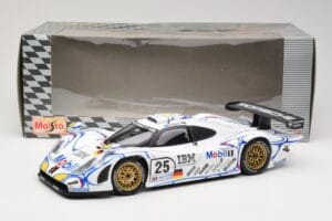 Porsche 911 GT1 #25 Porsche AG U. Alzen / J. Muller / B. Wollek 24 Hours of Le Mans 1998 Maisto 1:18 56052 Fém – 8. kép a 8-ből
