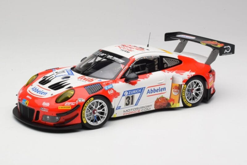 Porsche 911 GT3 R #31 Frikadelli Racing N. Siedler / M. Seefried 24 Hours Nürburgring 2018 Minichamps 1:18 153186931 Fém