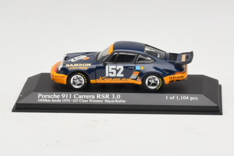 Porsche 911 RSR 3.0 #152 H. Heyer / Keller Imola 1974 Class Winners Minichamps 1:43 430746952 Fém