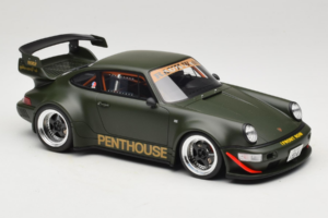 Porsche 911 RWB Penthouse Kaki Green GT Spirit 1:18 GT559 Gyanta – 4. kép a 6-ből
