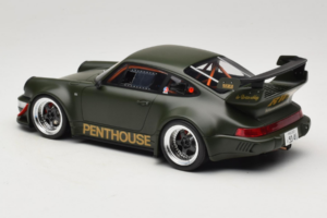 Porsche 911 RWB Penthouse Kaki Green GT Spirit 1:18 GT559 Gyanta – 5. kép a 6-ből