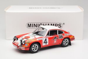 Porsche 911 S #4 G. Larrousse / M. Perramond 2nd Place Rally Monte Carlo 1972 Minichamps 1:18 107726804 Gyanta – 6. kép a 6-ből