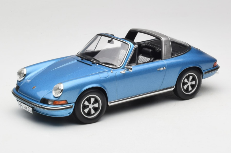 Porsche 911 S Targa Blue Metallic Norev 1:18 187646 Fém