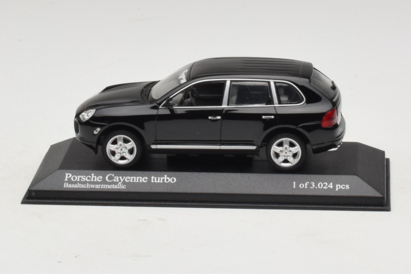 Porsche Cayenne 955 Turbo Black Metallic Minichamps 1:43 400061080 Fém