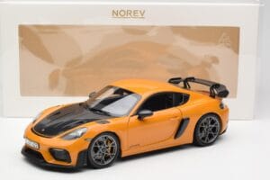 Porsche Cayman GT4 RS 982 Weissach Package Bahama Yellow Norev 1:18 187252 Fém – 8. kép a 8-ből