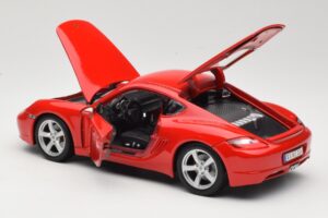Porsche Cayman S 987.2 Piros Maisto 1:18 31122 Fém – 5. kép a 8-ből