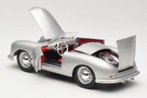 Porsche No. 1 Typ 356 Roadster Ezüst Maisto 1:18 50324 Fém – 5. kép a 8-ből