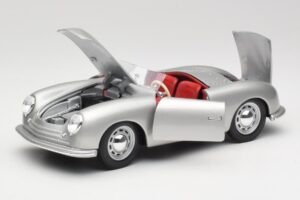 Porsche No. 1 356 Roadster Fish Ezüst Maisto 1:18 31853 Fém – 2. kép a 8-ből