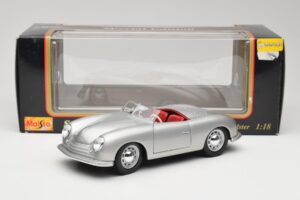 Porsche No. 1 356 Roadster Fish Ezüst Maisto 1:18 31853 Fém – 8. kép a 8-ből