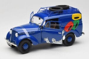 Renault Juvaquatre Michelin Blue Solido 1:18 82008 Fém – 2. kép a 8-ből
