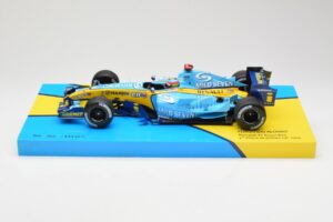 Renault R25 #5 F. Alonso 2nd Place British GP 2005 Minichamps 1:18 147051105 Fém