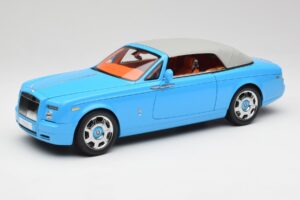 Rolls-Royce Phantom Drophead Coupe Powder Kék Kyosho 1:18 08871BL Fém – 4. kép a 10-ből