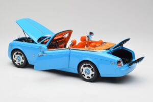 Rolls-Royce Phantom Drophead Coupe Powder Kék Kyosho 1:18 08871BL Fém – 7. kép a 10-ből
