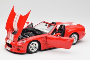 Shelby Series 1 Kabrió Piros Bburago 1:18 3353 Fém – 2. kép a 8-ből