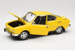 Skoda 110R Coupe Sárga Abrex 1:18 118ABS-707GK Fém – 2. kép a 8-ből