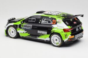 Skoda Fabia Rally2 #23 O. Solberg / E. Edmondson Rally Monte Carlo 2023 IXO 1:18 18RMC155A Fém – 5. kép a 6-ből